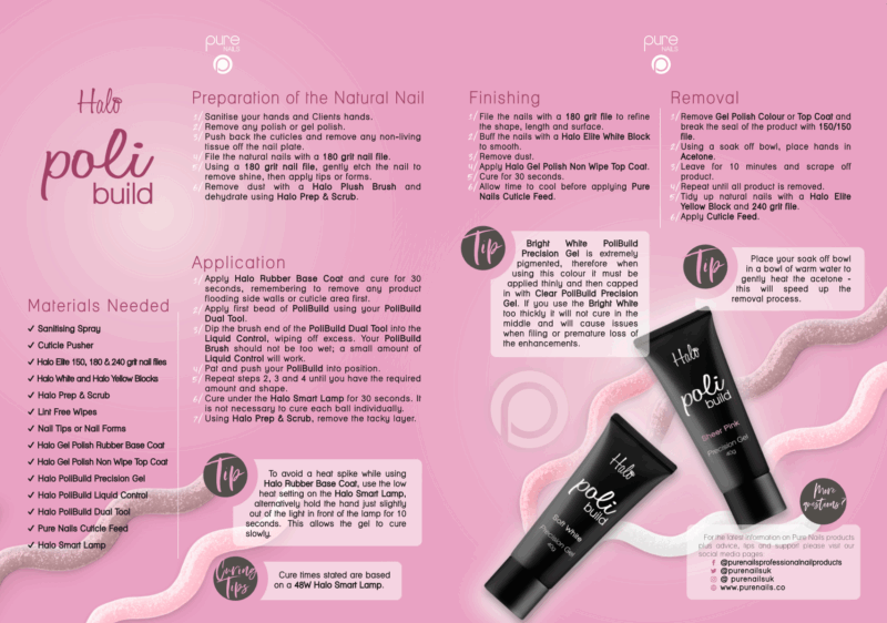 Pure Nails Halo PoliBuild Sheer Pink 40g - Image 3