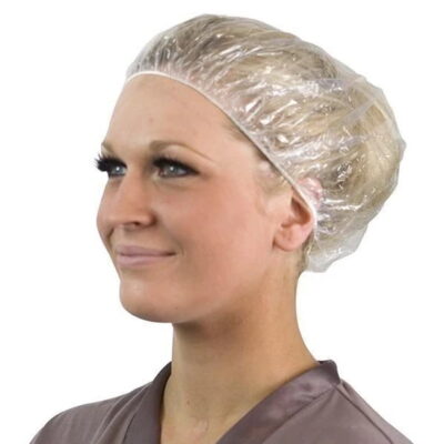Spray Tan Disposable Shower Caps Clear (Pack of 100)