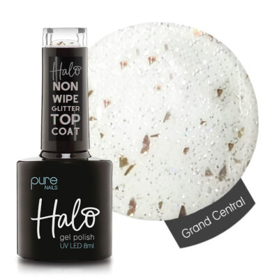 Halo LED/UV Non Wipe Glitter Top Coat Over the Top (Grand Central) 8ml