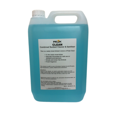 Peak Clean Sunbed Cleaner & Sanitiser (Ready Mixed Dilute)