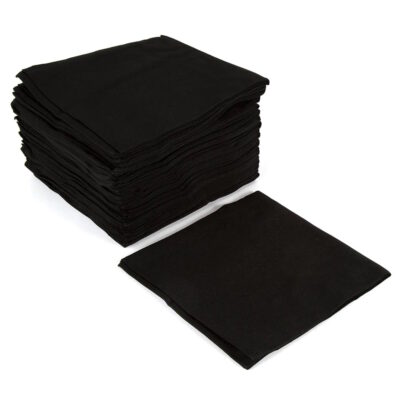 Disposable Salon Towels Black 40cm x 80cm (Pack of 50)