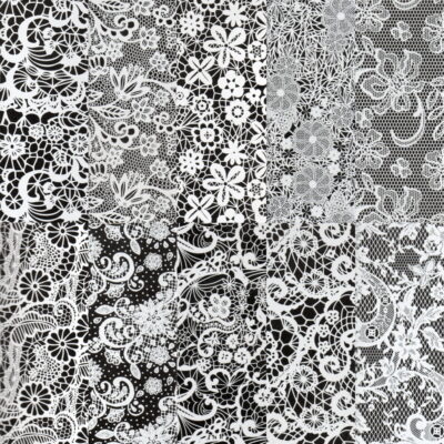 Halo Create Nail Foils - White Lace (Pack of 10)