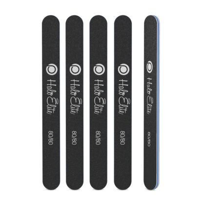 Halo Elite Black Straight Nail Files (Pack of 5)