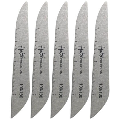 Halo Elite Precision Zebra Nail Files 100/180 Grit (Pack of 5)