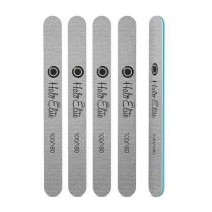 Halo Elite Zebra Straight Nail Files 100/180 Grit (Pack of 5)