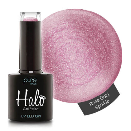 Halo Gel Polish (Rose Gold Sparkle) 8ml