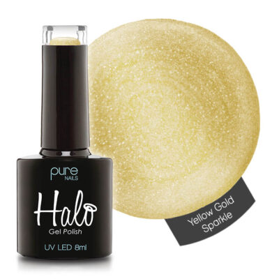 Halo Gel Polish (Yellow Gold Sparkle) 8ml