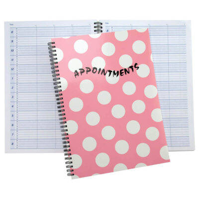 Pink Spot Appointment Pad (4 Column)